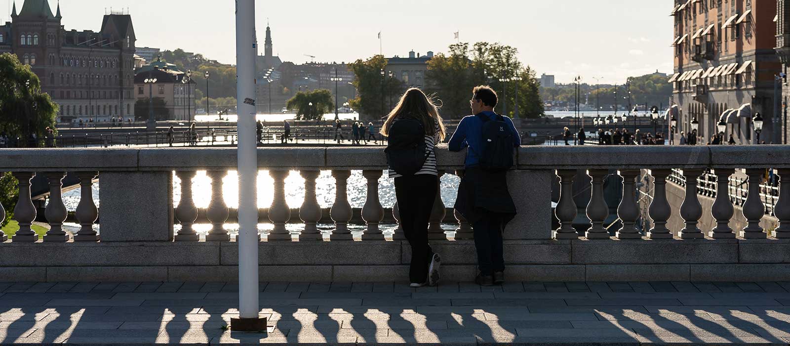 People on a bridge