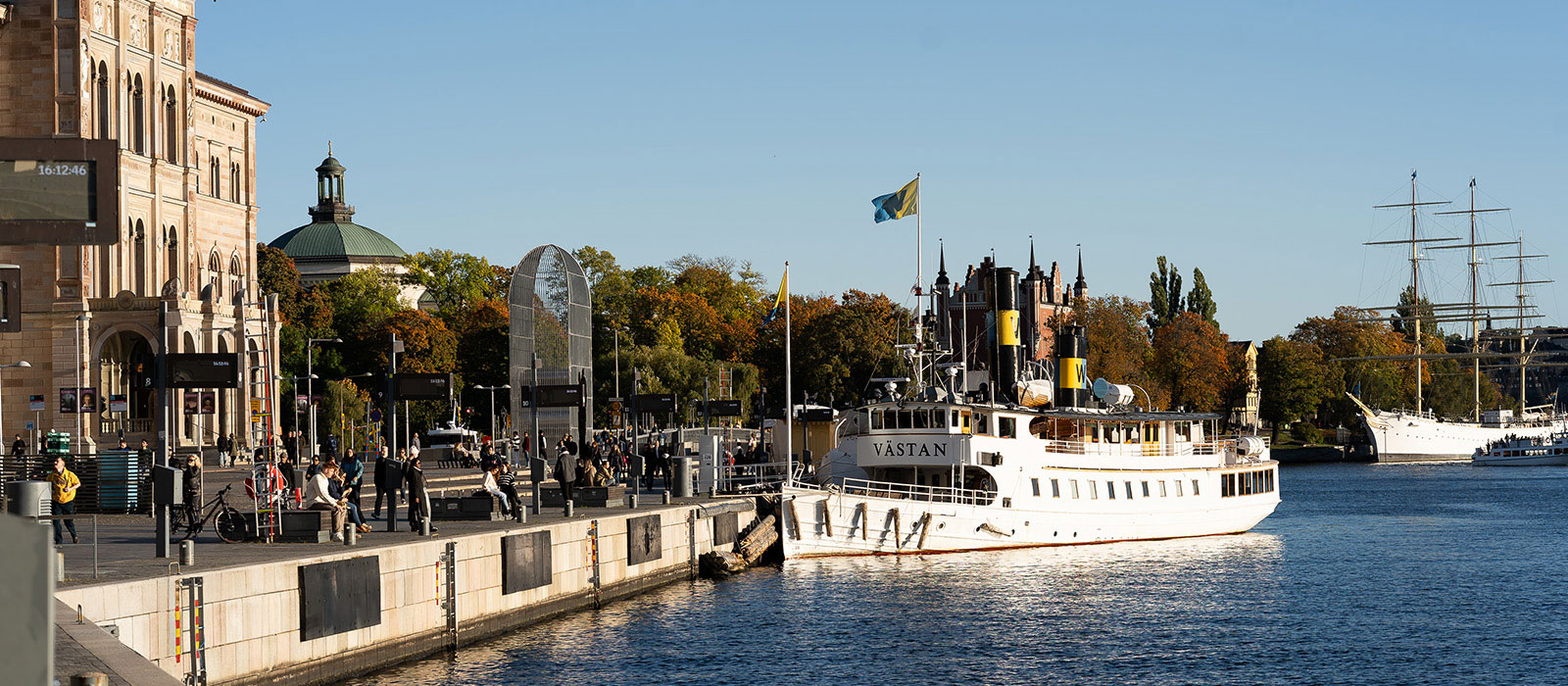 Boat on the Waterfront in Stockholm