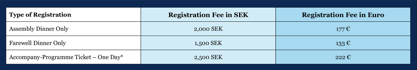 registration prices - registration prices - Purchasing Separate Tickets
