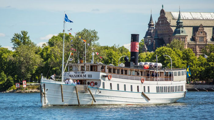 boat on Stockholm waterfront